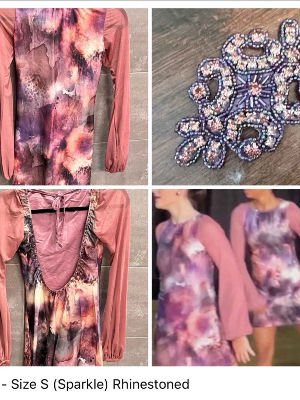 Dance Costume Dress - Pink Purple Sparkle